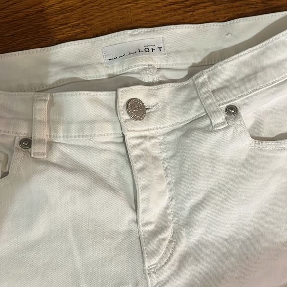 LOFT Modern Skinny 27/4 White Ankle Jeans - Picture 5 of 6
